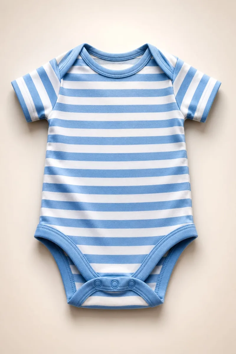Baby Blue & White Bodysuit