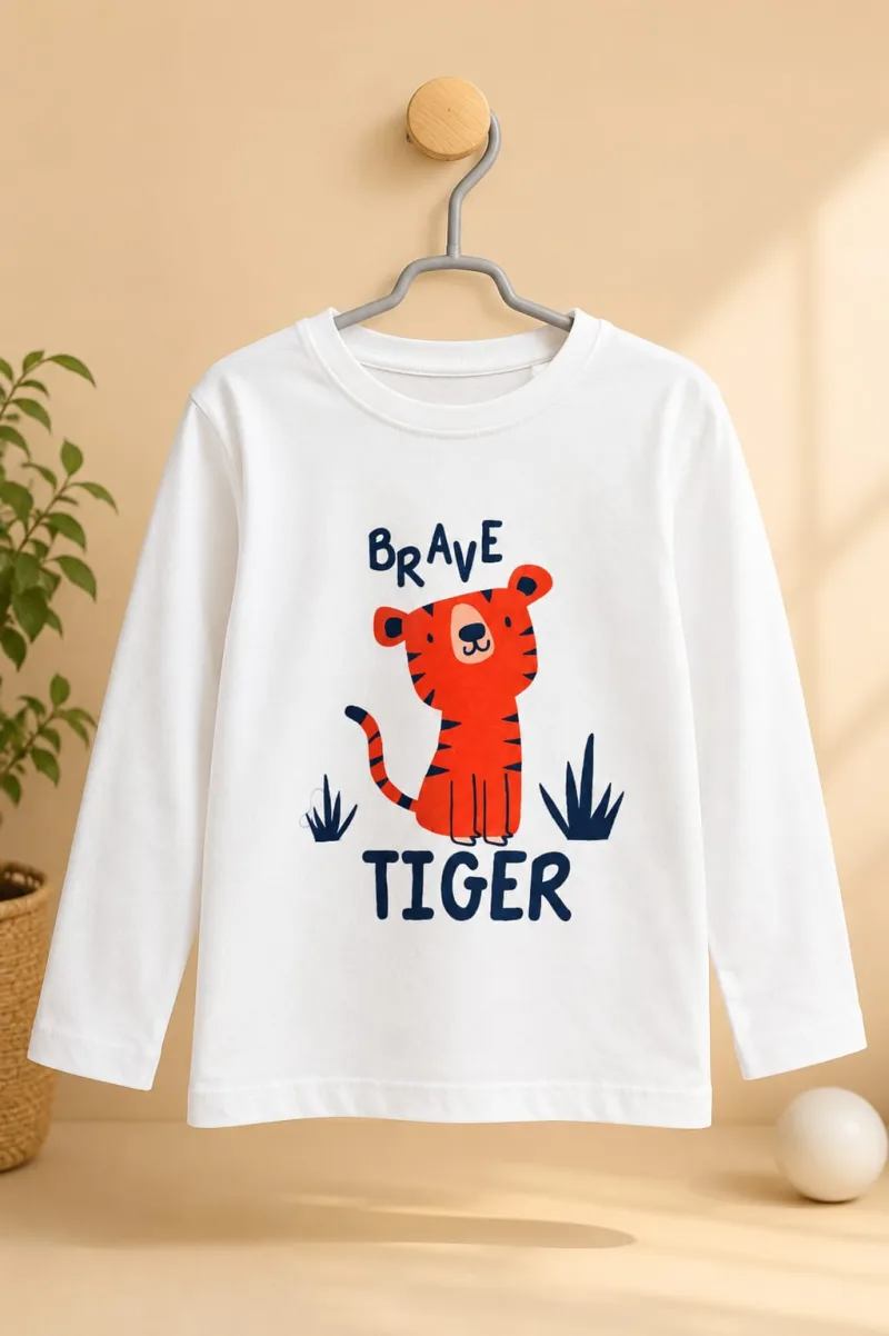 Boys Printed Full Sleeve Round Neck T-Shirt