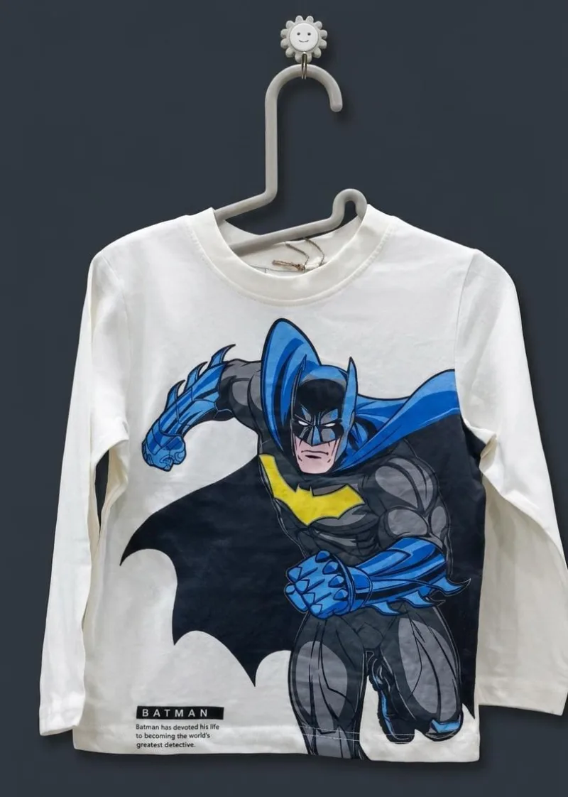 Batman Printed Full Sleeve T-Shirt for Boys