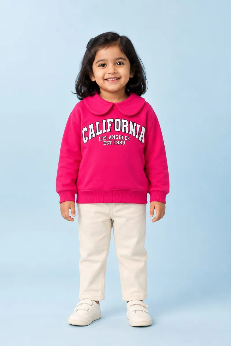 Kids "Paris Since 89" Shirt-Collar Sweatshirt