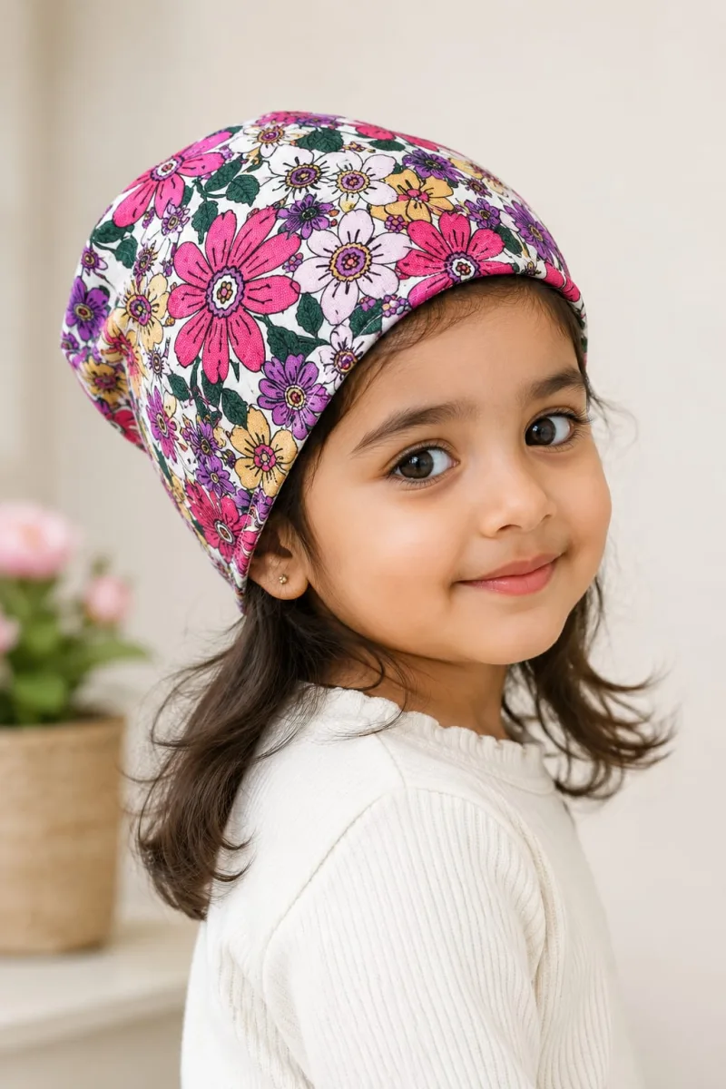 Floral Baby Bow Cap